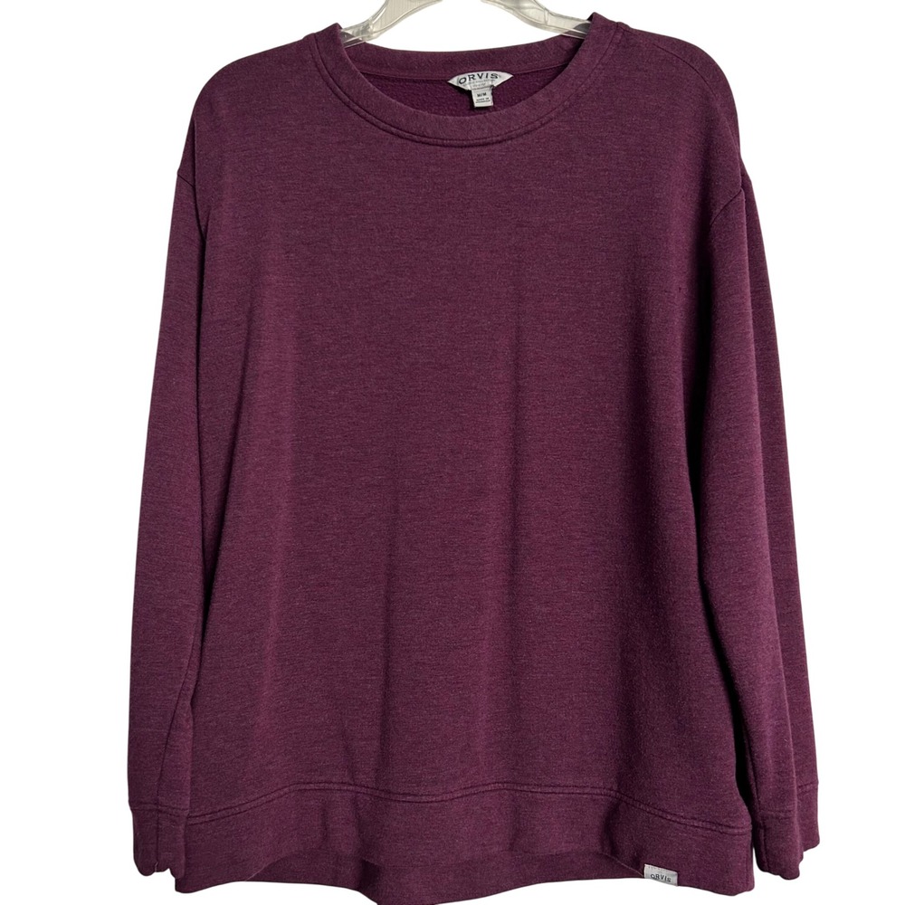 Orvis Classic Collection‎ Women's Sweatshirt Medium Maroon Crew Neck